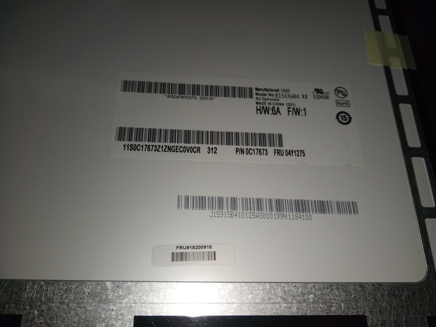 Lenovo Tfd Lcd B156Xw04 V6 Hw6A Hd Ag - 18200918