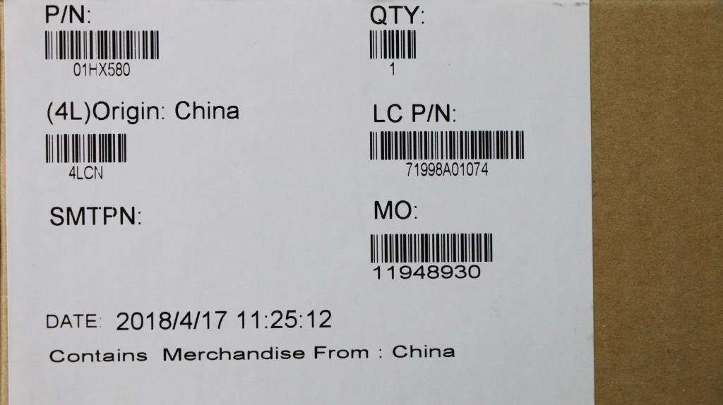Lenovo Fru Como Slasmchykbblbkczs - 01HX580