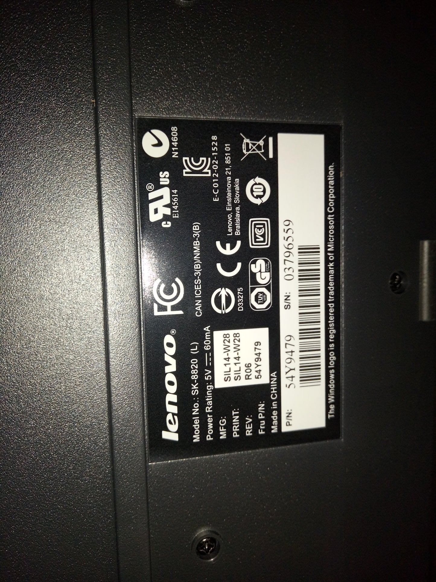 Lenovo Kb Keyboards External - 54Y9479