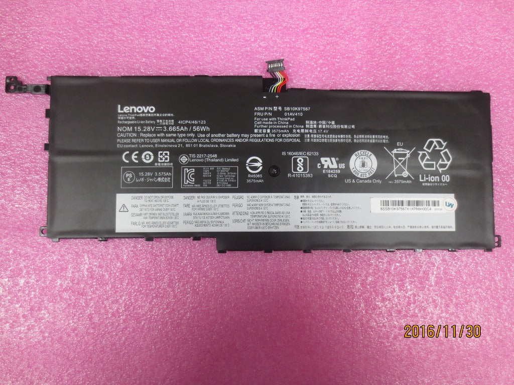 Lenovo 01AV410 Ba Rechargeable Batteries