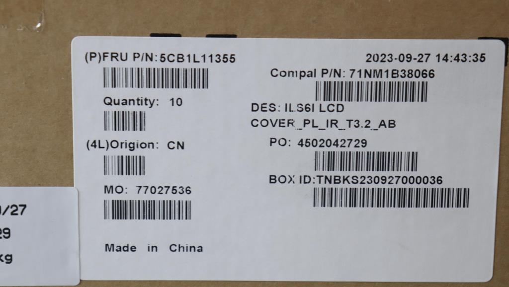 Lenovo Cover Lcd Cover W/Ant C82Xf T3 - 5CB1L11355