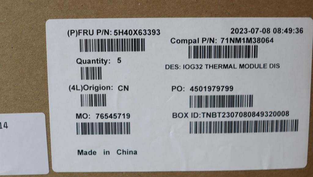 Lenovo Heatsink I Dis Tm For Yoga9,Ta - 5H40X63393
