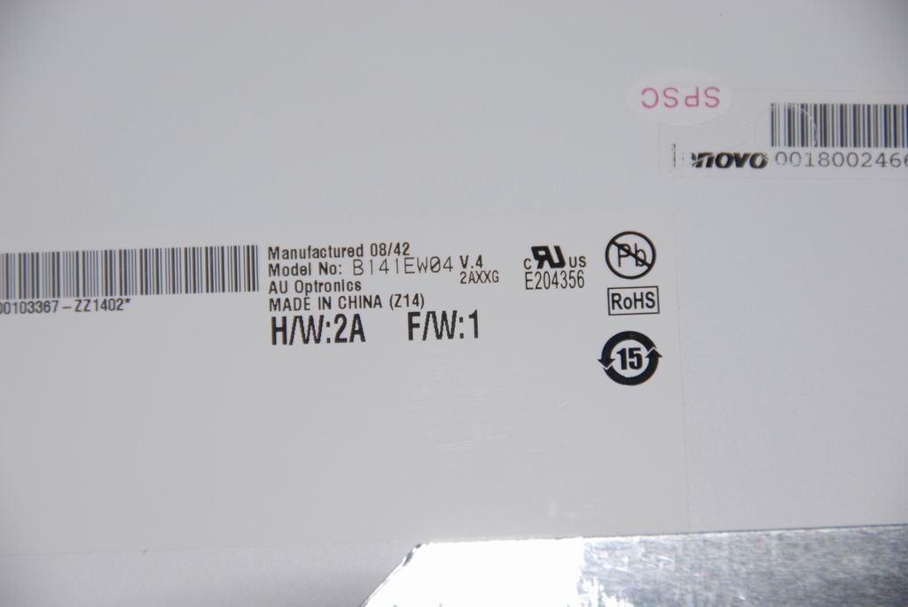 Lenovo Lcd Auo B141Ew04 V.4 2A Wx G - 18002466