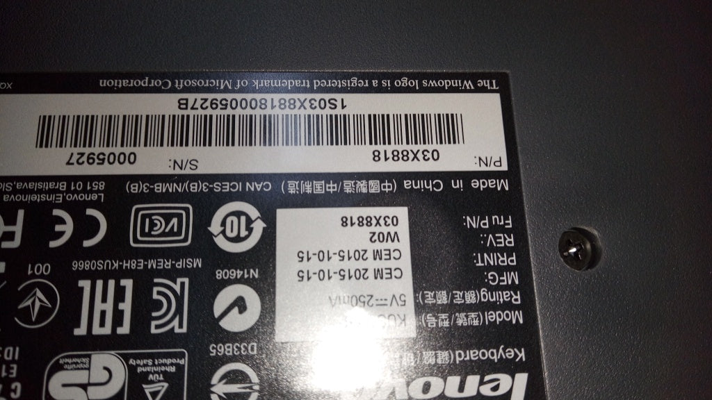 Lenovo Kb Keyboards External - 03X8818