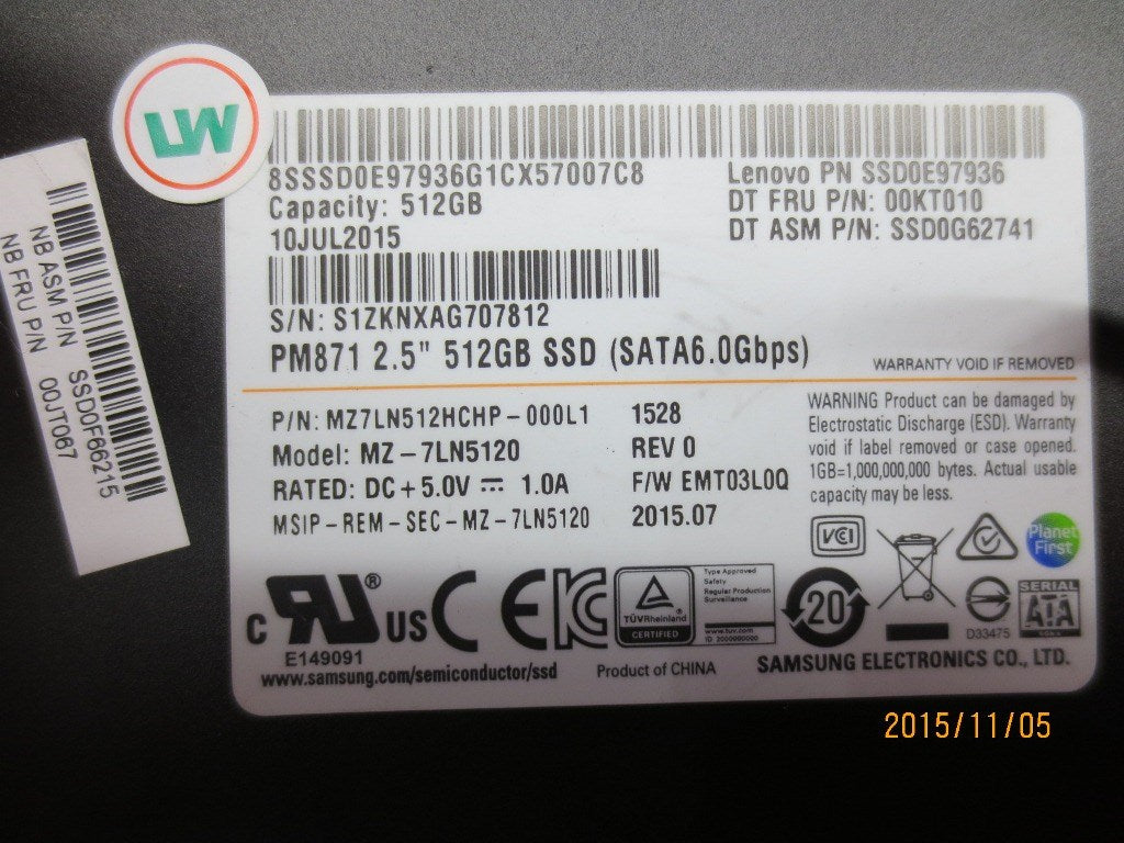 Lenovo 00JT067 Sd Solid State Drives