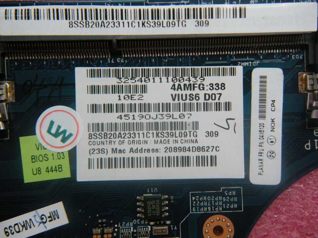 Lenovo Bdplanar Nok,I5-4200U,Dis,Tpm - 04X5120