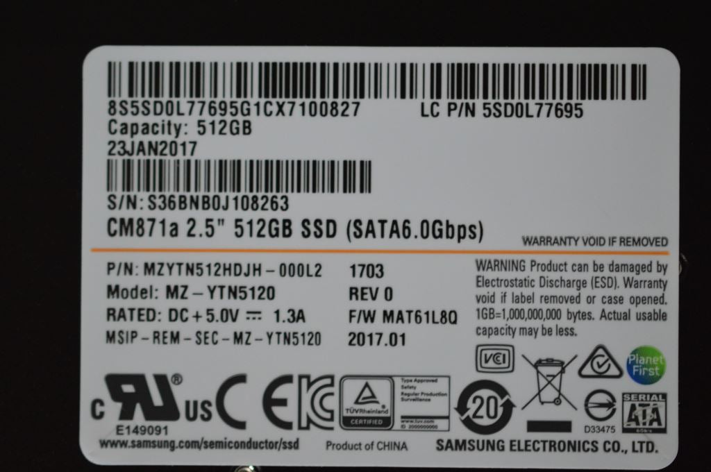 Lenovo Ssd Asm Ss Mzytn512Hdjh 512G 2 - 5SD0L77695