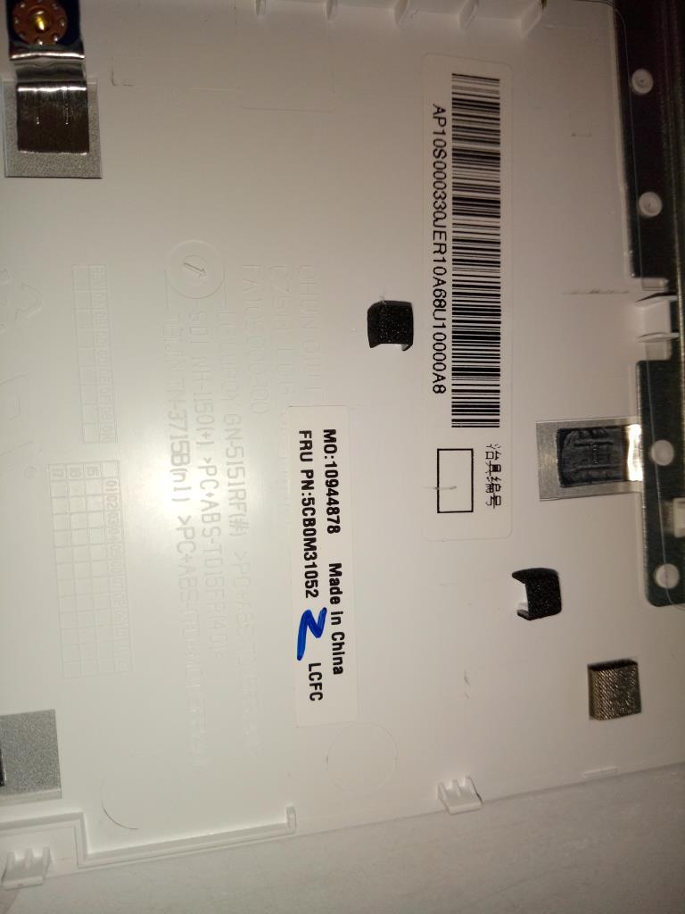Lenovo Logic Upper Assembly Wht Hbw - 5CB0M31052