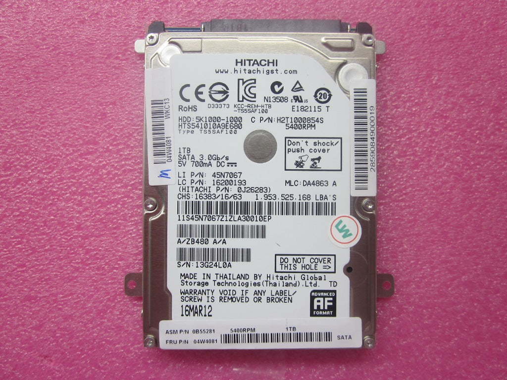 Lenovo Hd Hard Drives - 04W4081