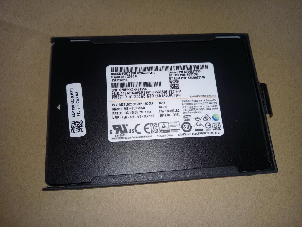 Lenovo 01EN143 Ssd,256G,2.5,7Mm,Sata,Sam,Op