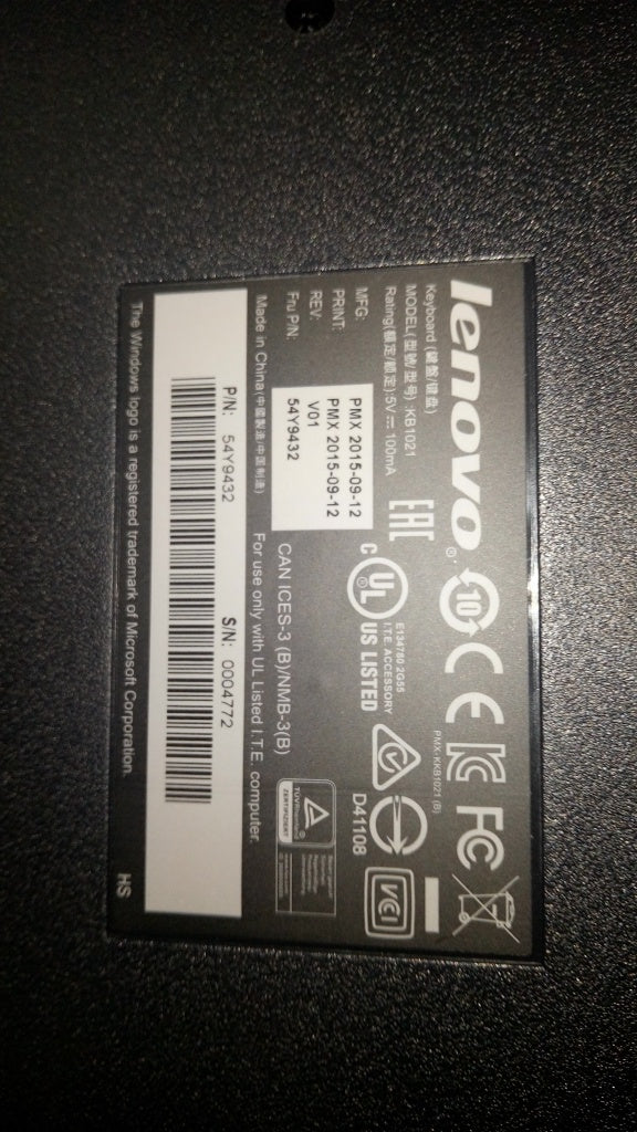 Lenovo Keyboards External - 54Y9432
