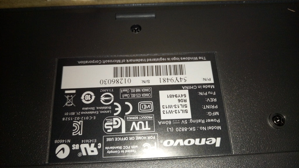 Lenovo Kb Keyboards External - 54Y9481