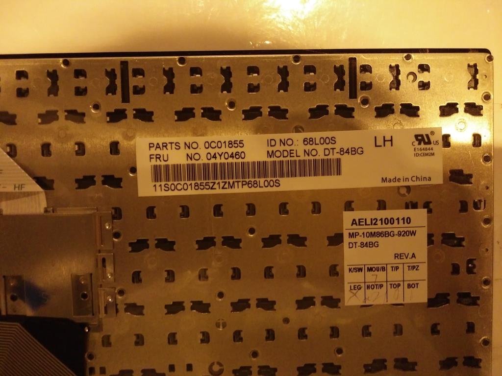 Lenovo Ki Keyboards Internal - 04Y0460