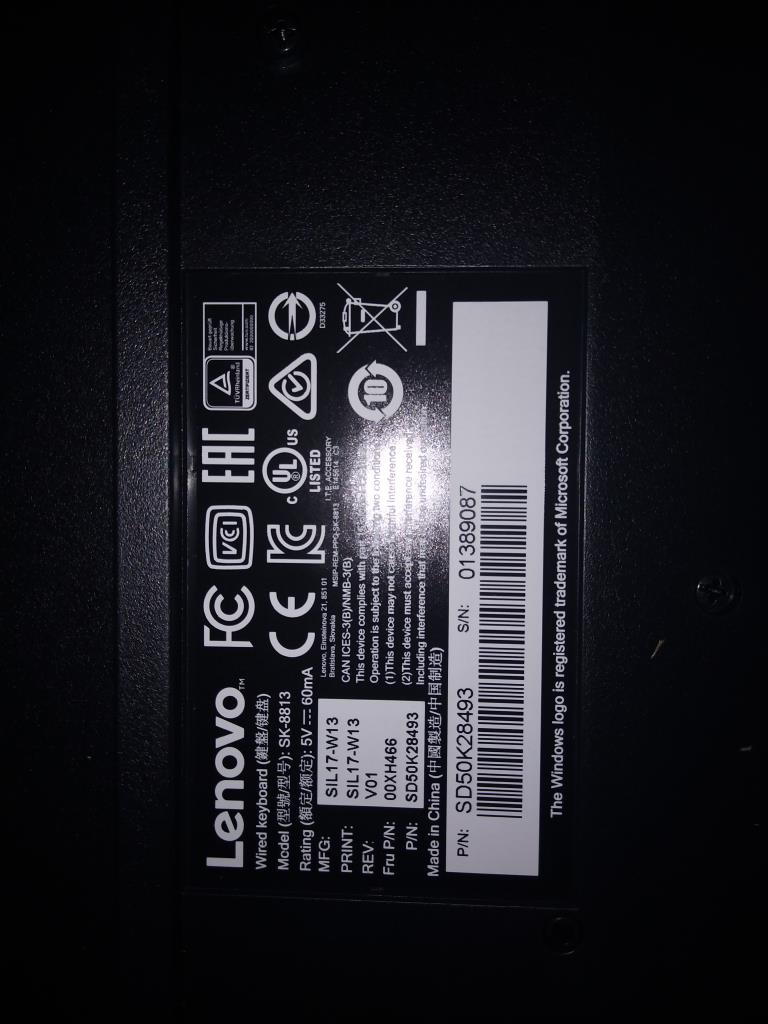Lenovo Kb Keyboards External - 00XH466
