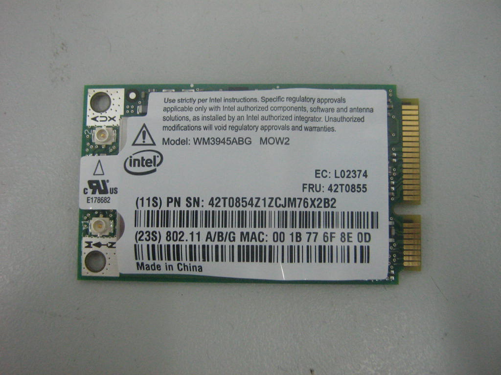 Lenovo 42T0855 Golan Wlan Adapter And Nbsp /