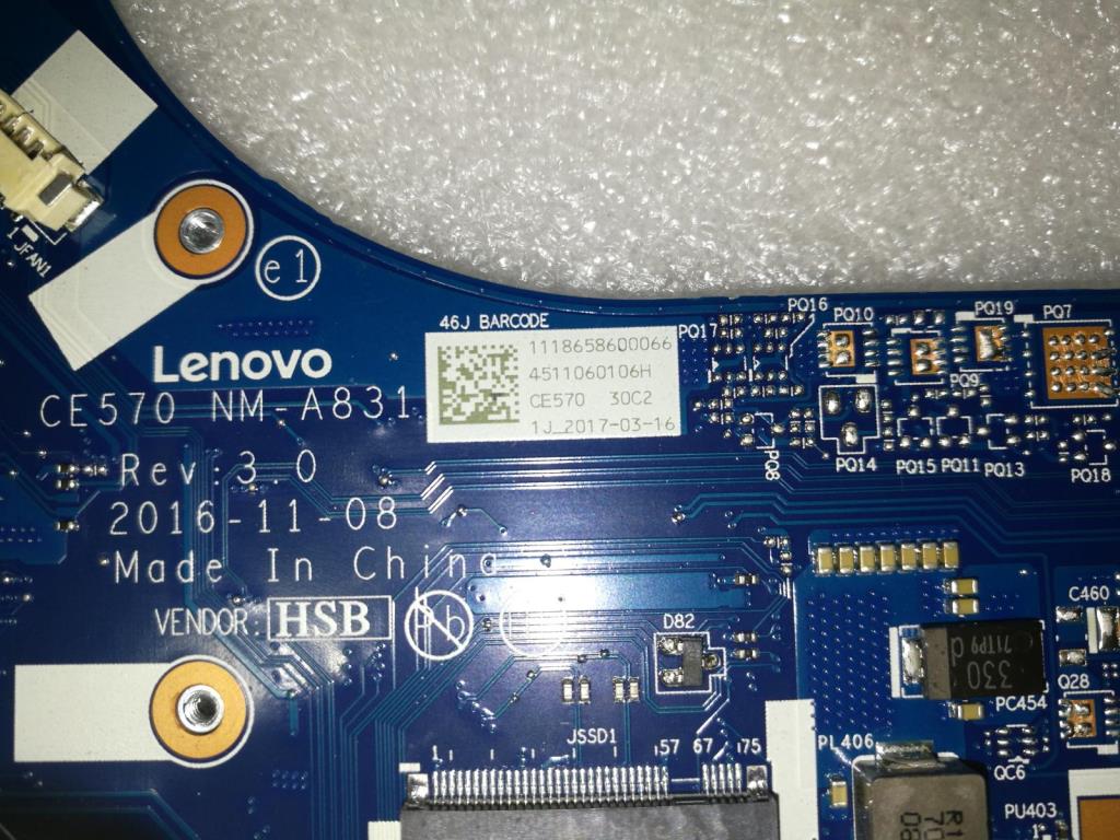 Lenovo Fru Label Celeron-3865U Uma,Wi - 01YR703