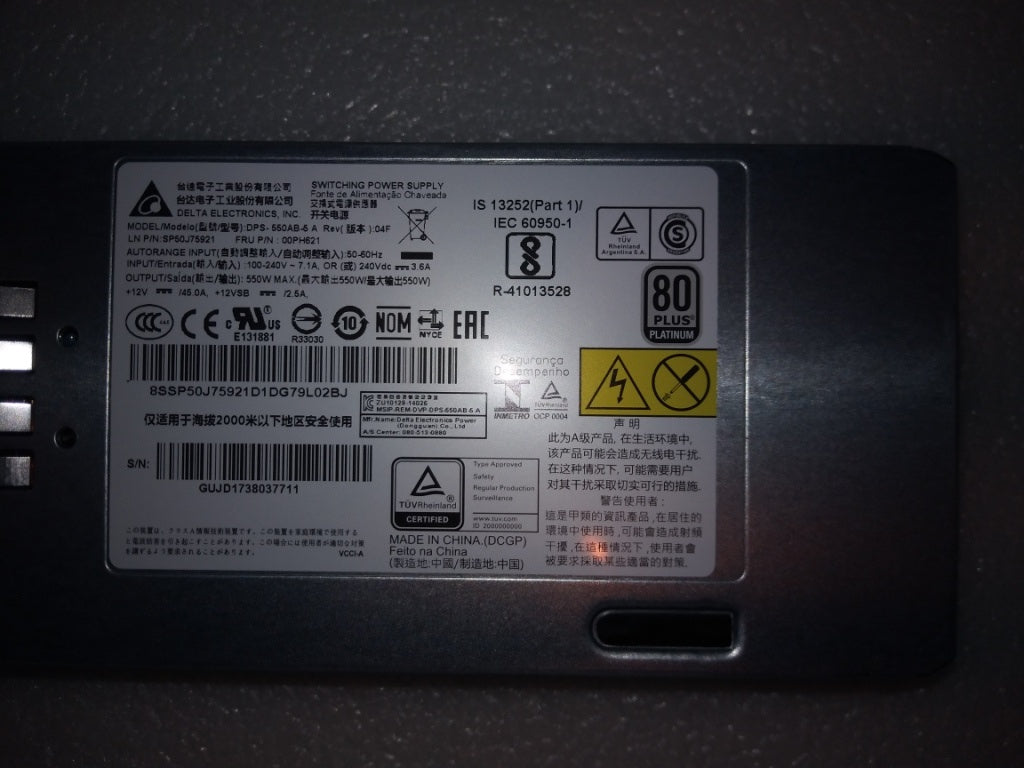 Lenovo Power_Supply Delta Dps-550Ab-5 - 00PH621