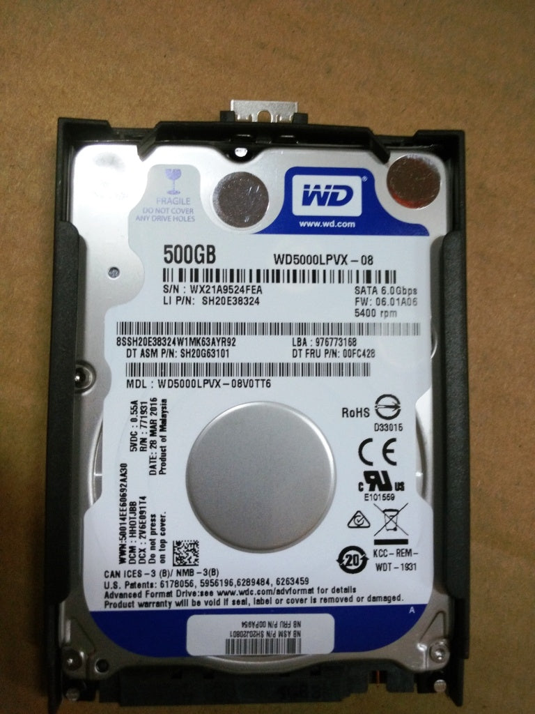 Lenovo Hd Hard Drives - 00PA954