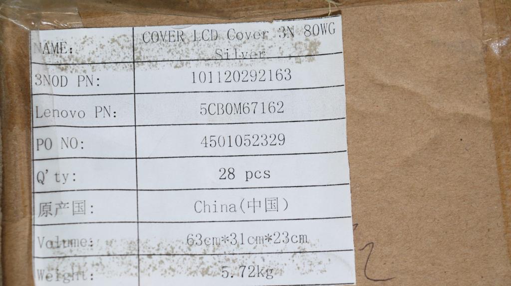 Lenovo Lcd Cover 3N 80Wg Silver - 5CB0M67162