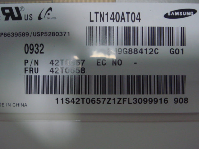 Lenovo 18003754 Lcd Sms Ltn140At04-G01 Hd Led1