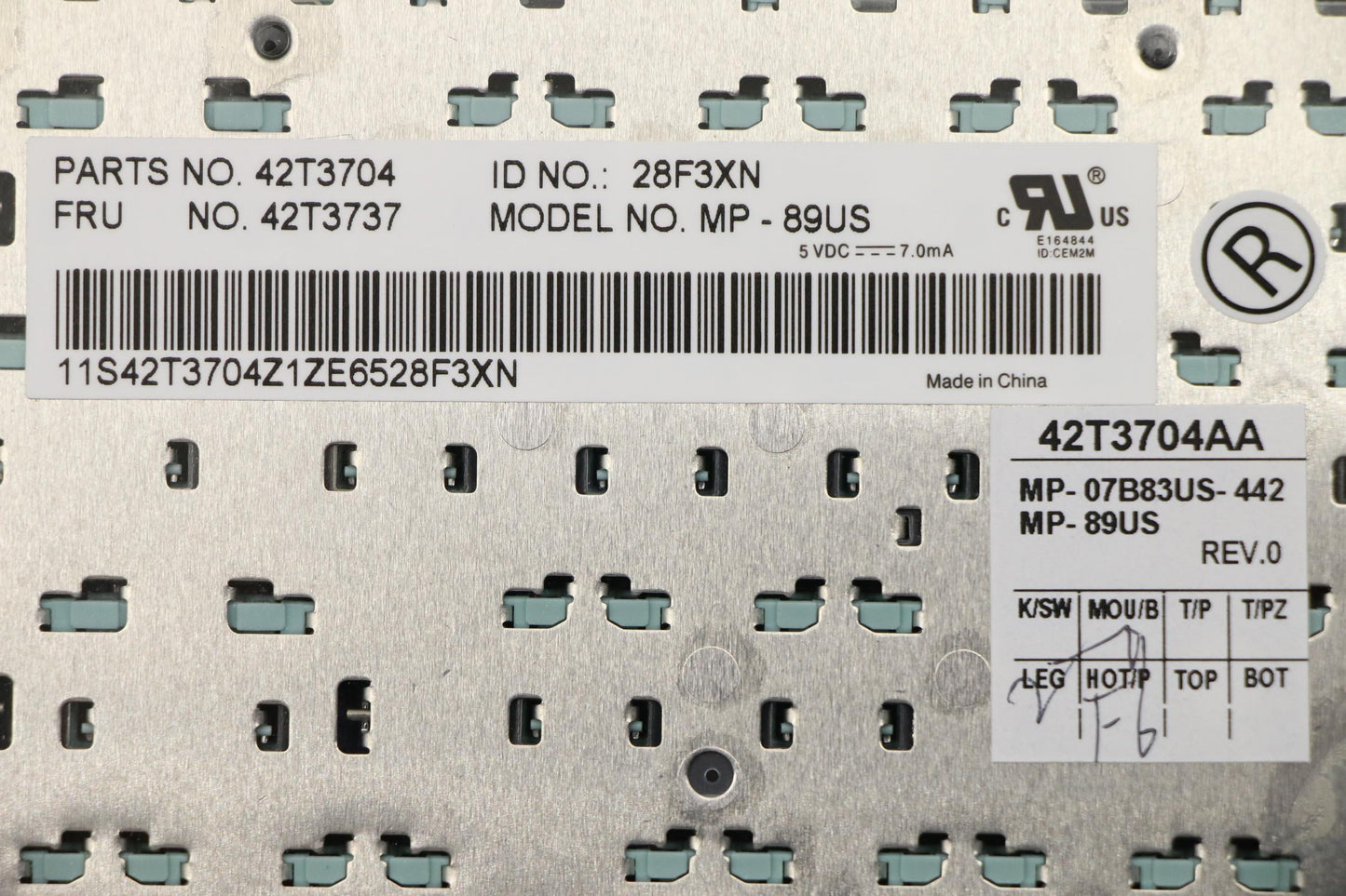 Lenovo Keyboard Mp Keyboard Cny Use - 42T3737