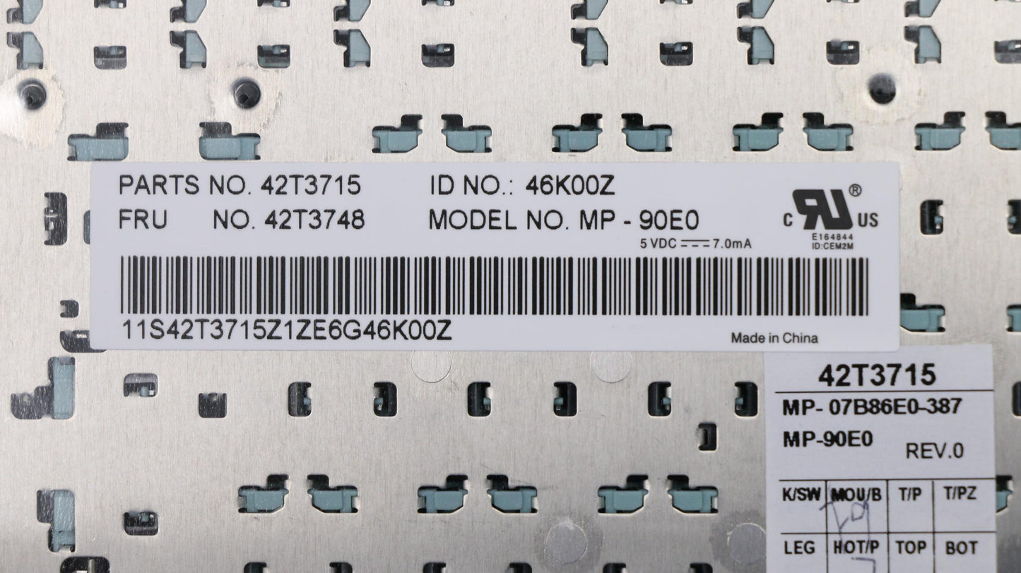 Lenovo Keyboard Mp Keyboard Cny Spa - 42T3748
