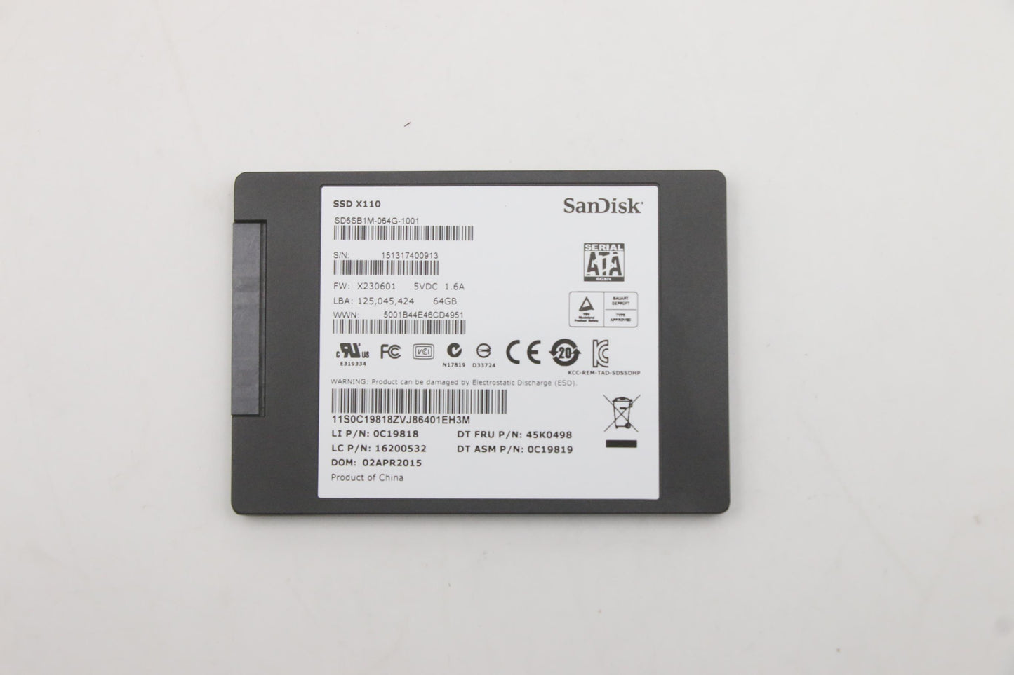 Lenovo 45K0498 Solid State Drives