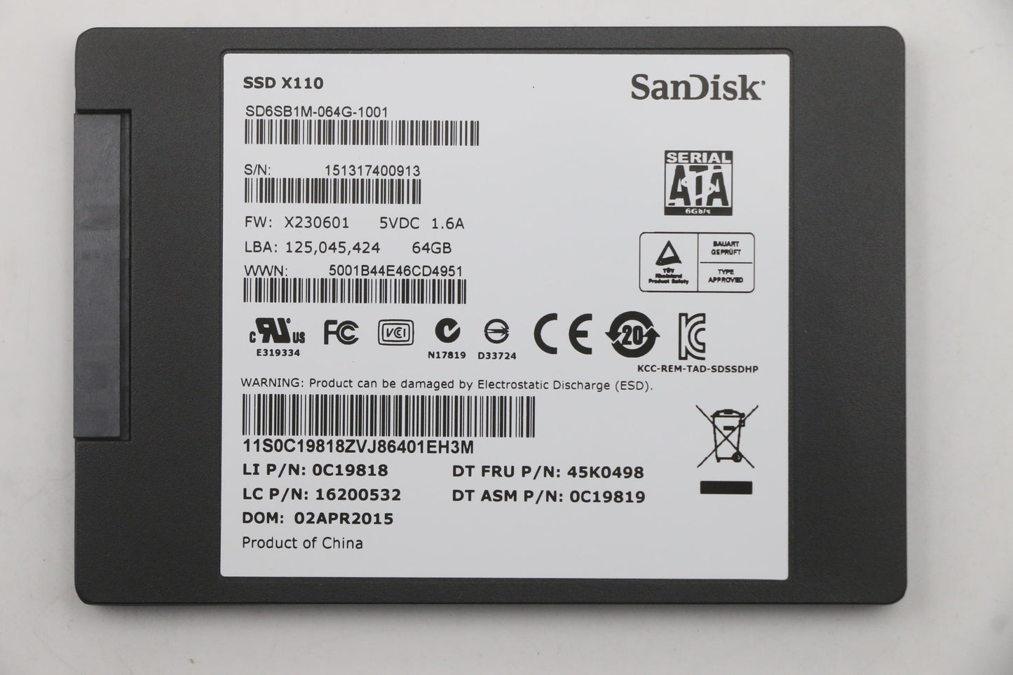 Lenovo 45K0498 Solid State Drives