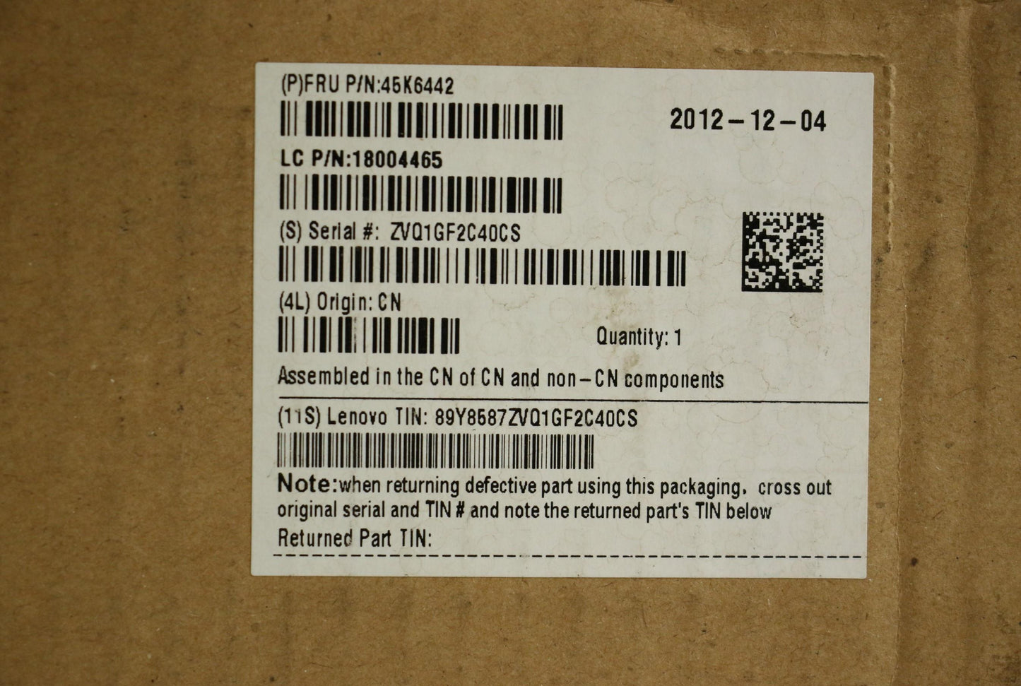 Lenovo Replacement Part - 45K6442