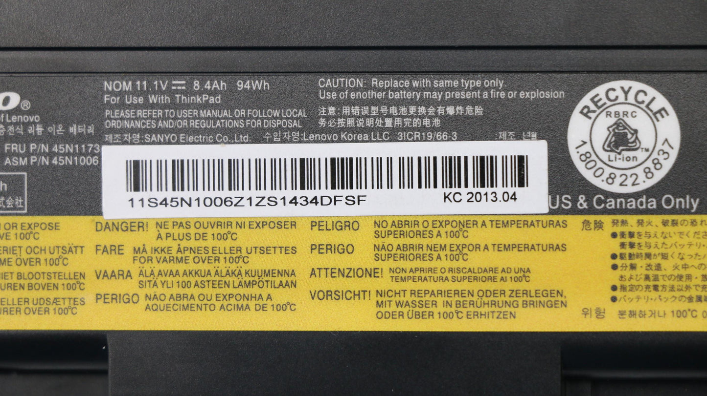 Lenovo 45N1173 Ba Rechargeable Batteries