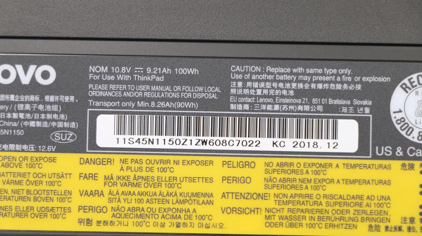 Lenovo 45N1779 Laptop Battery