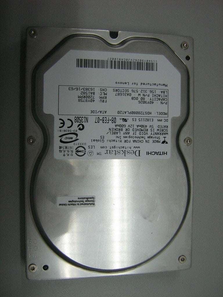 Lenovo Driveh .80Gb Pata - 40Y8758