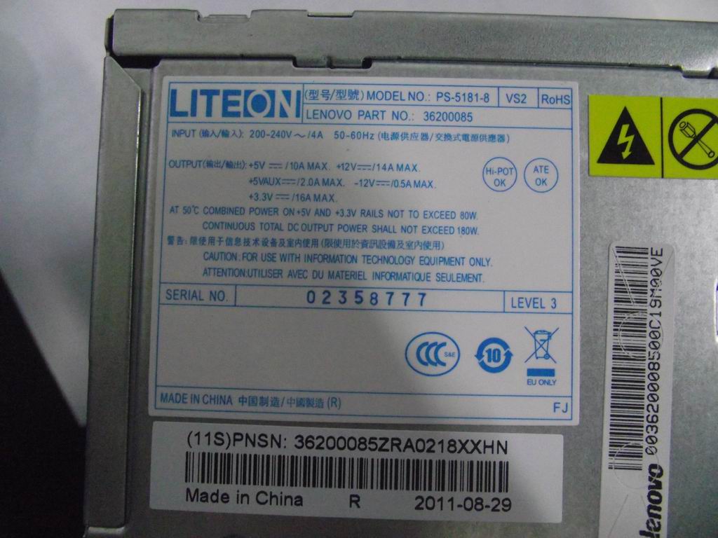 Lenovo Ps Power Supplies Internal - 36200085