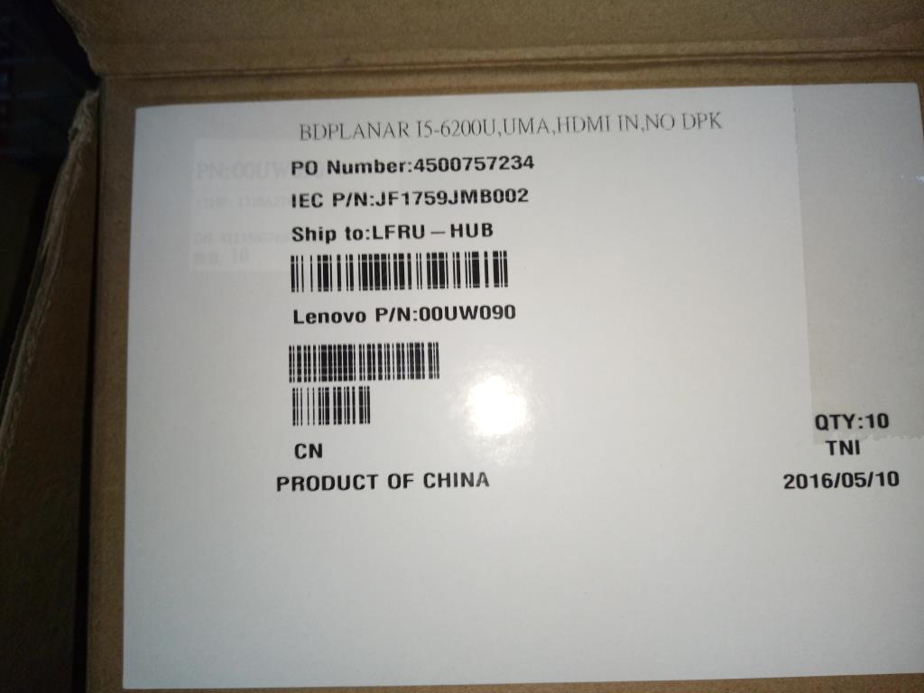 Lenovo Pl System Boards - 00UW090