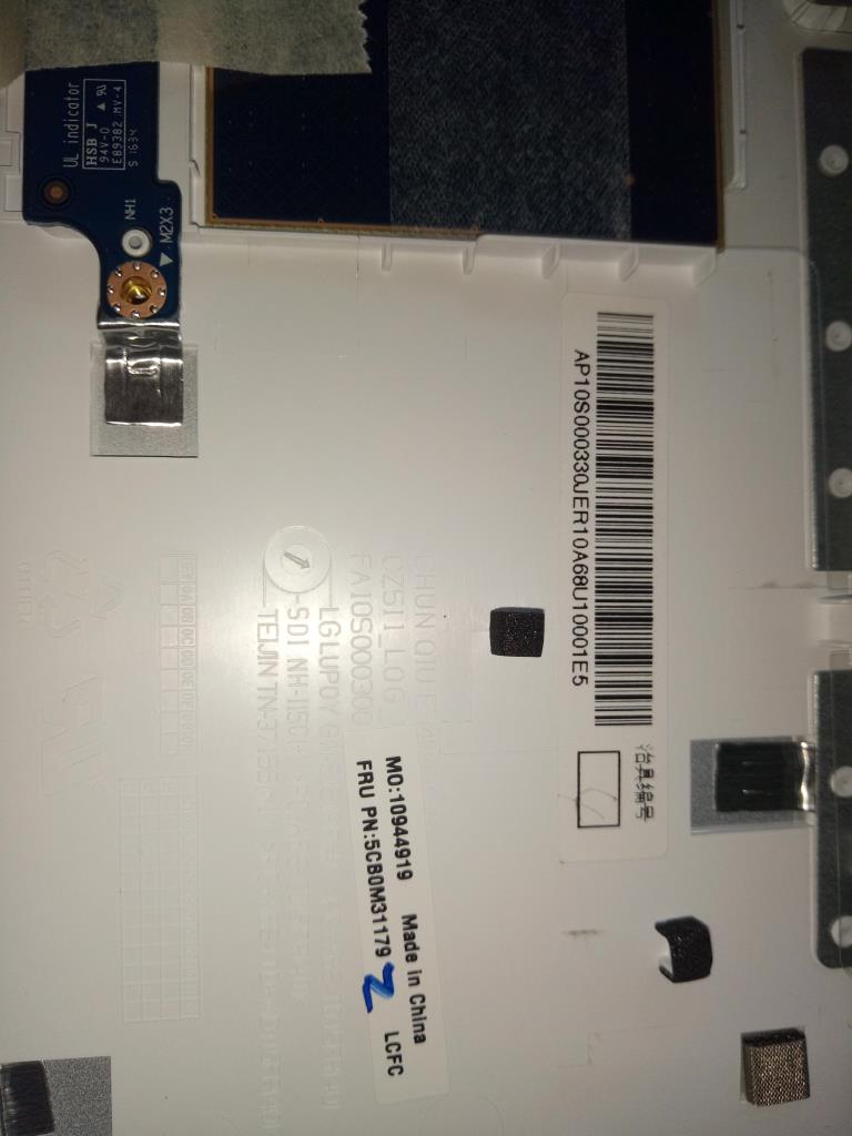 Lenovo Logic Upper Assembly Bl Wht Tr - 5CB0M31179