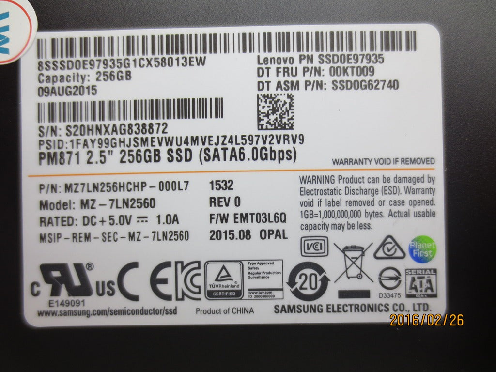 Lenovo 00PA998 Solid State Drive