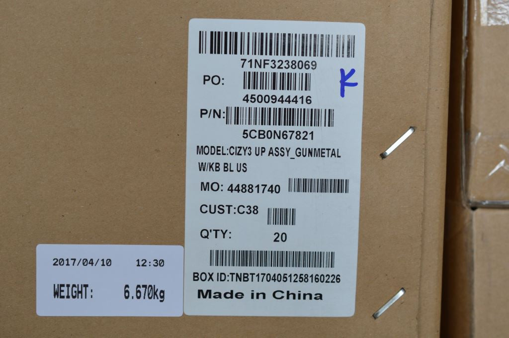 Lenovo Up Assembly Gunmetal W/Keyboar - 5CB0N67821