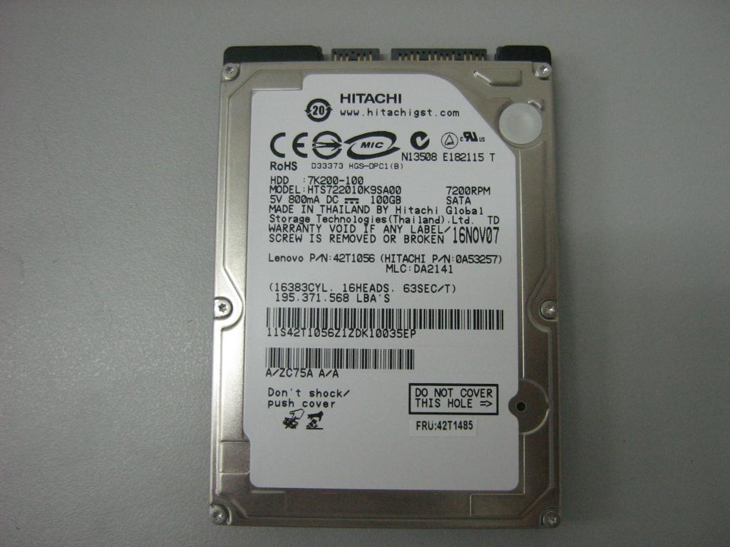 Lenovo 100Gb Hdd - 42T1485