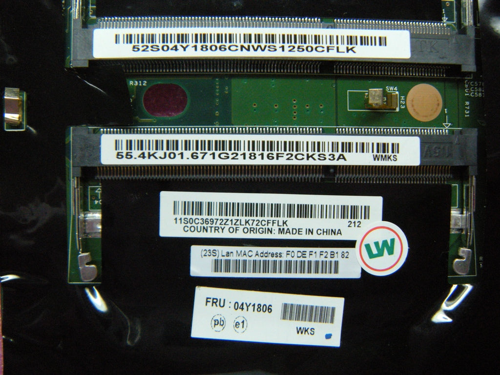 Lenovo Assemblymainboardlco-1W/Cpui5- - 04Y1806
