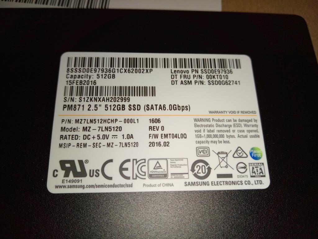 Lenovo 00KT010 Solid State Drive