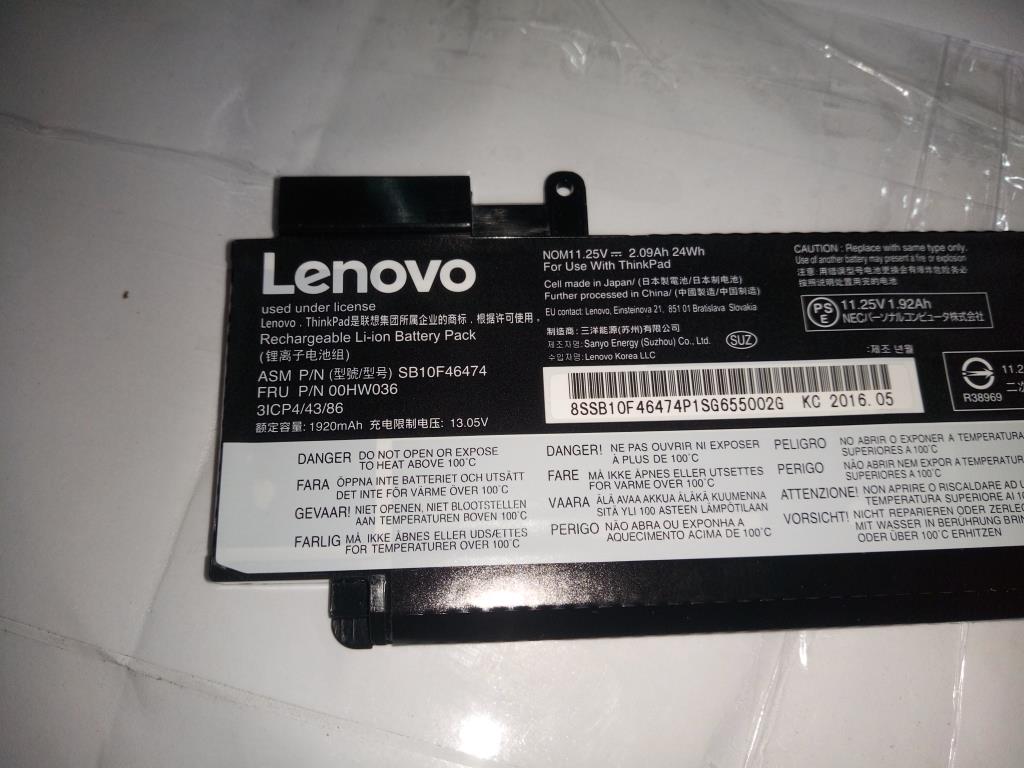 Lenovo 00HW036 Ba Rechargeable Batteries