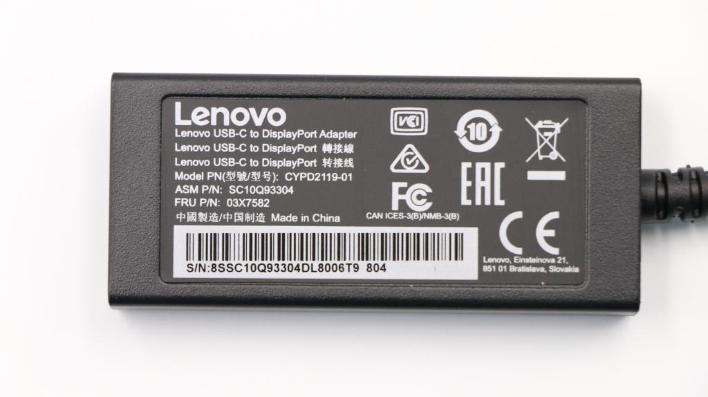 Lenovo 03X7582 Lenovo Usbc To Displayport Ada