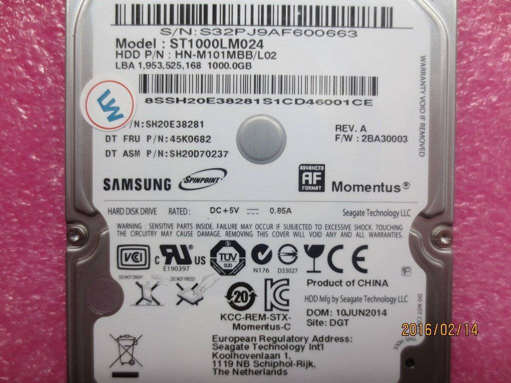 Lenovo Hard Drives - 00HM711