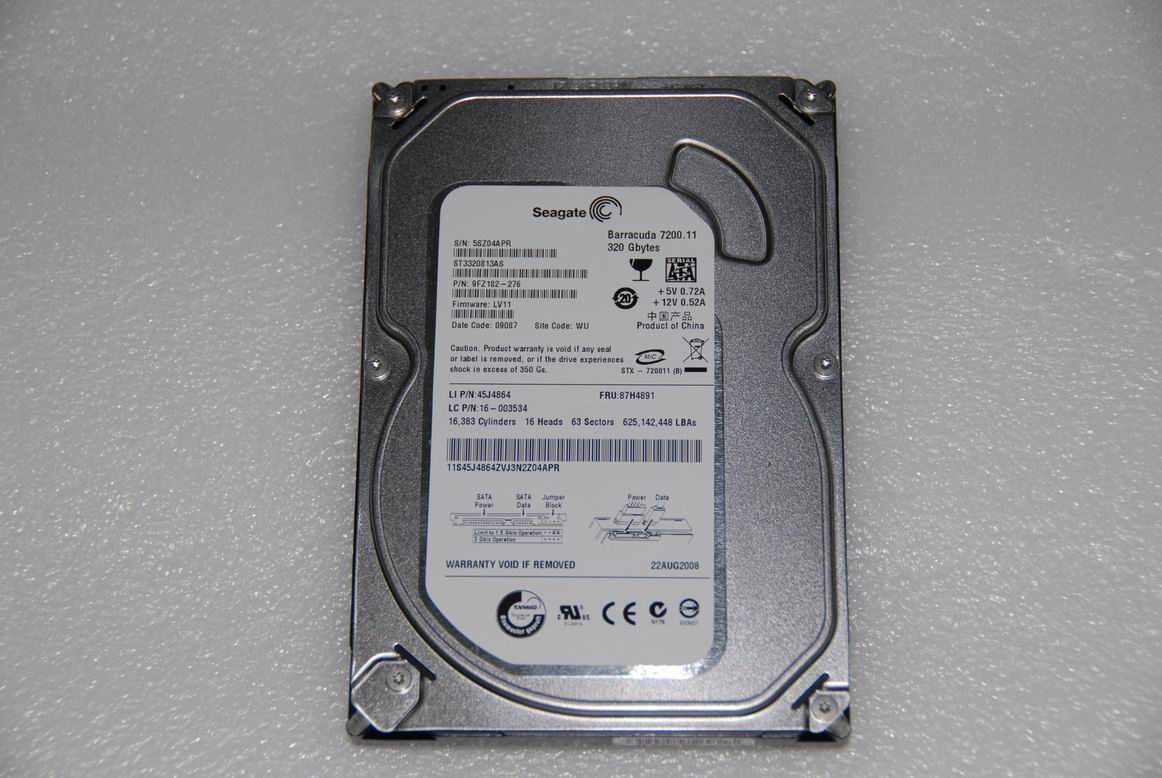 Lenovo 16003534 St3320813As 320G8M7200Sata2Hdd