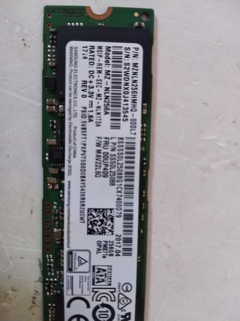 Lenovo Ssd Asm 256G, M.2, 2280, Sata6 - 00UP469