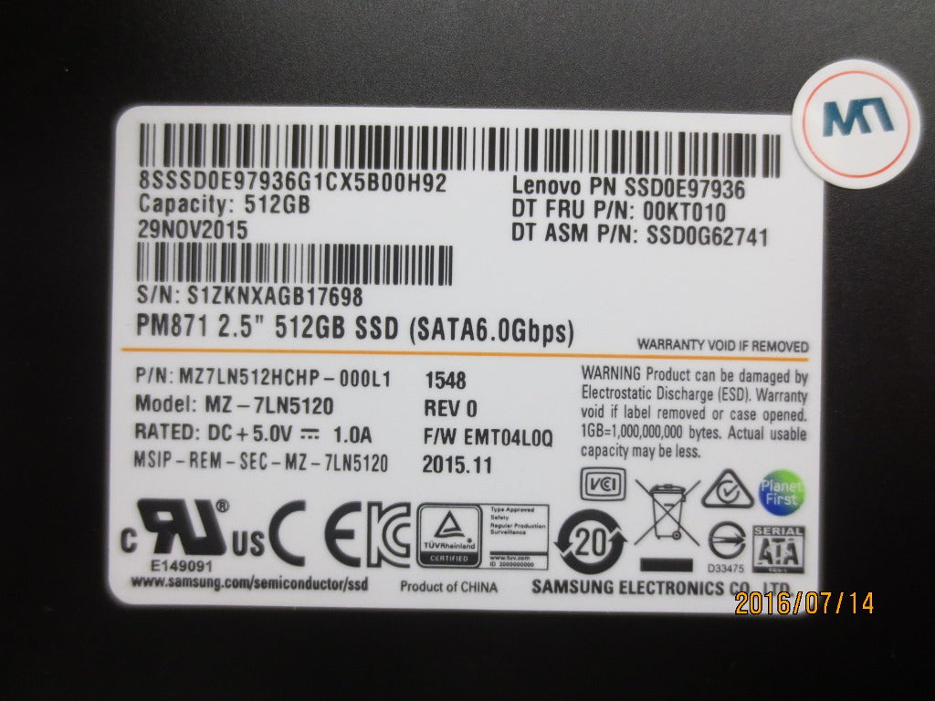 Lenovo 00UP008 Sd Solid State Drives