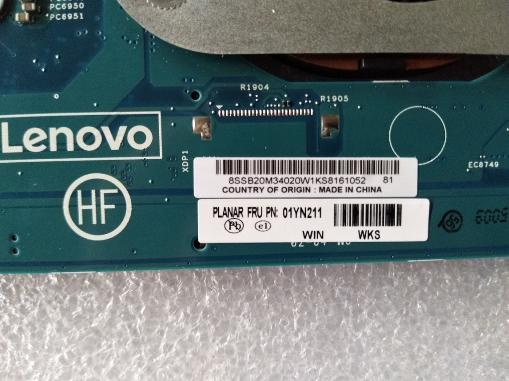 Lenovo 01YN211 Mb Win I58350U Uhd 16G Tpm2 Vp