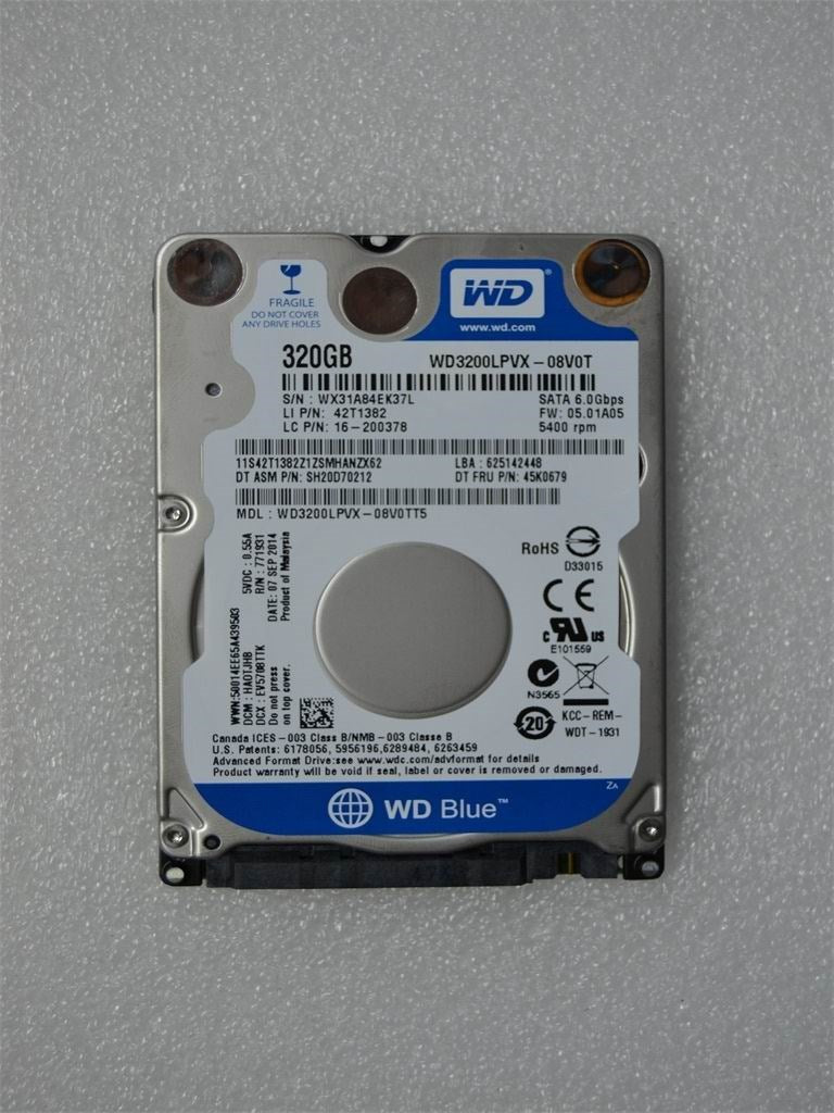Lenovo Wd3200Lpvx-08V0Tt06G75.4K320Gh - 16200378