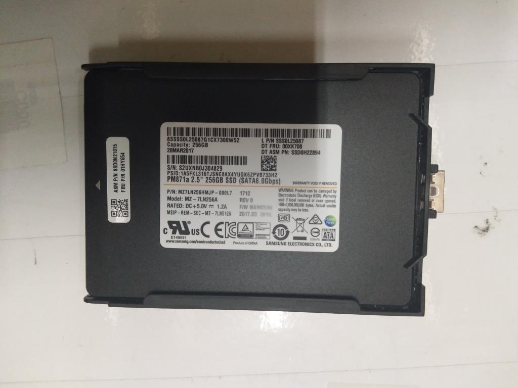 Lenovo 01HY654 Ssd Asm 256G, 2.5, 9.5Mm, Sat