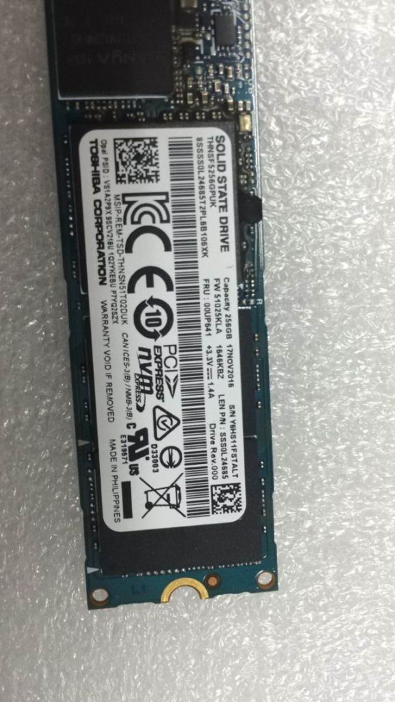 Lenovo 256G,M.2,2280,Pcie3X4,Tos,Opal - 00UP641